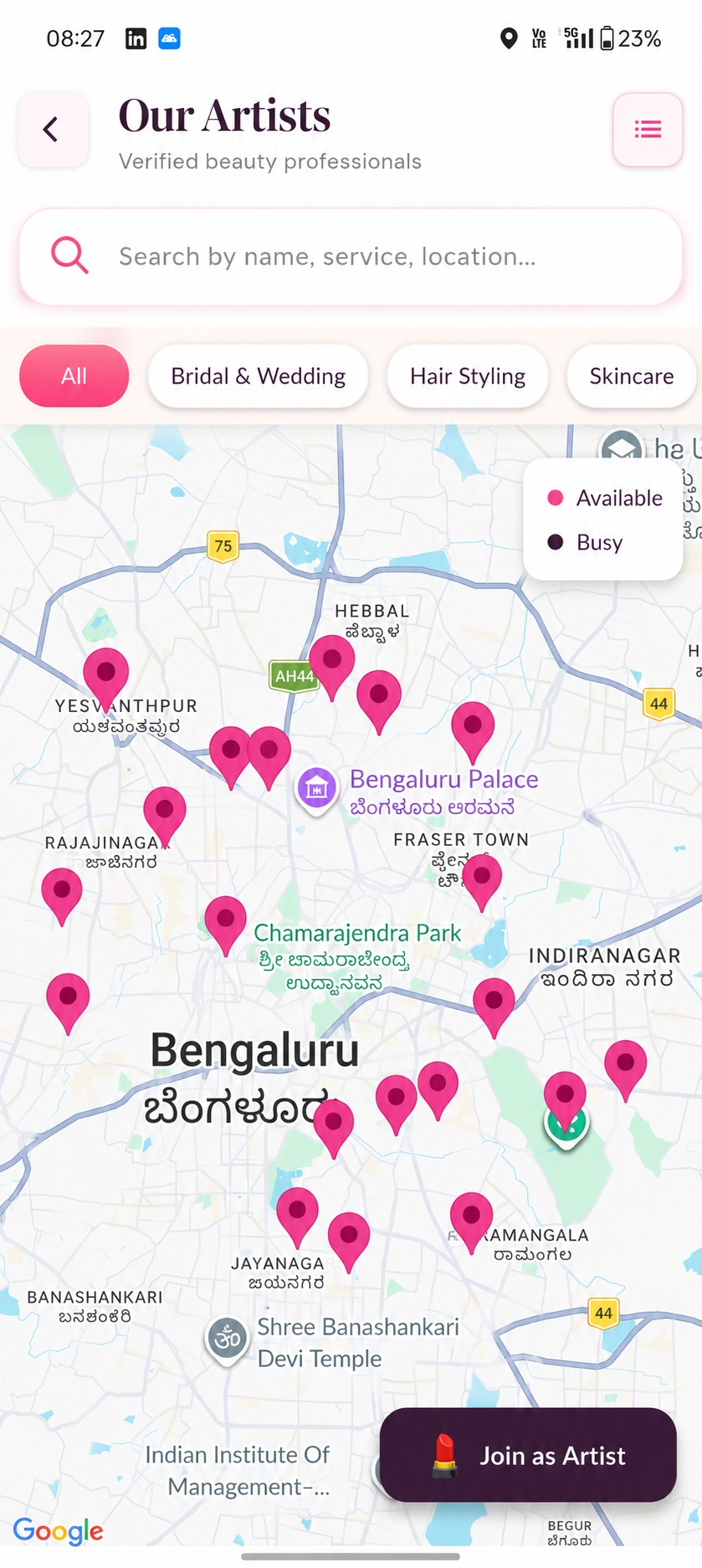 Verified professionals across Bengaluru