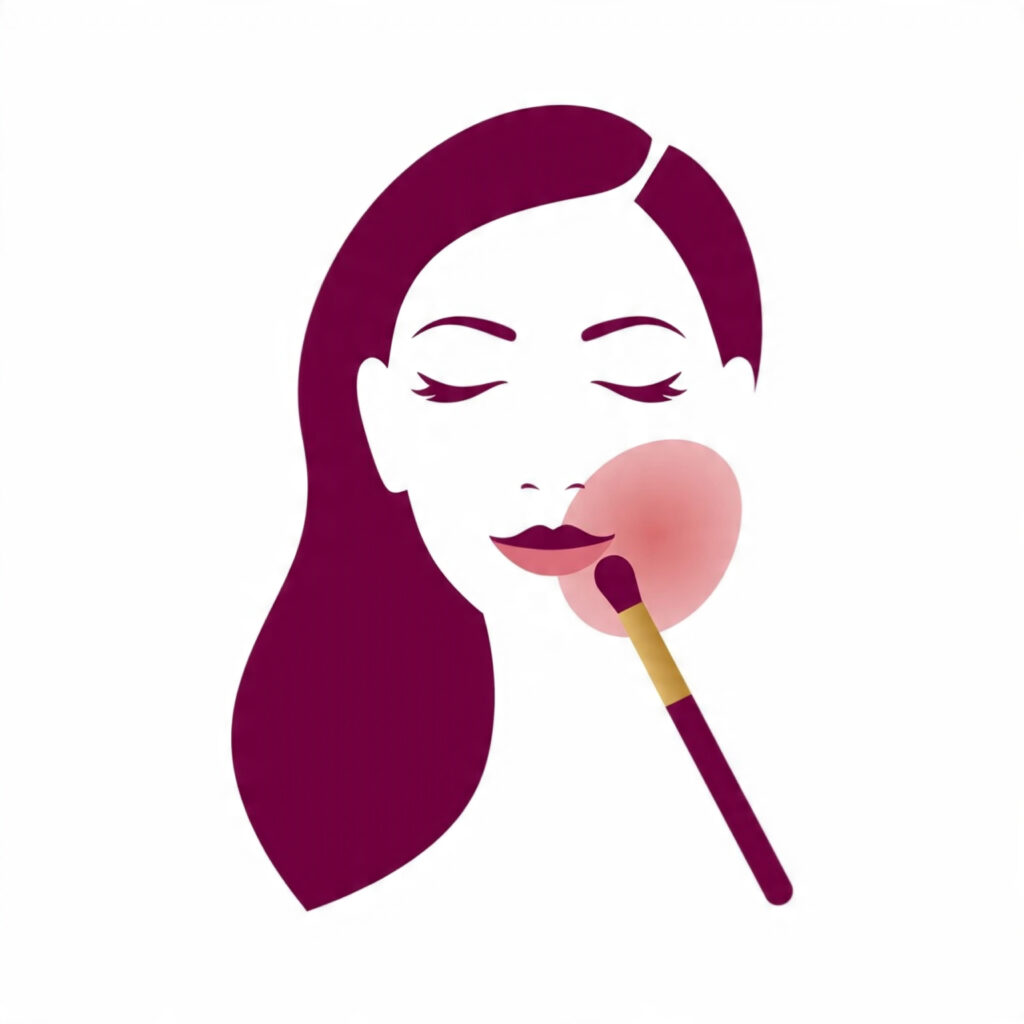 Home a minimal premium flat icon for makeup