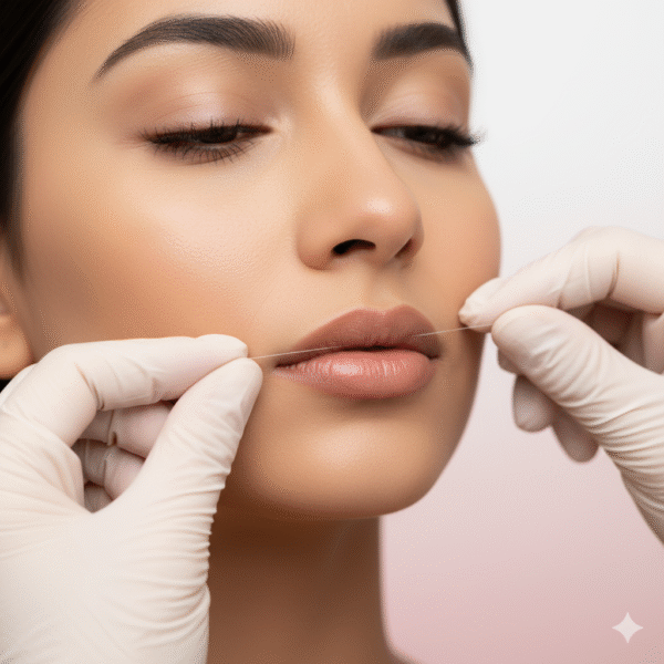 upper lip threading